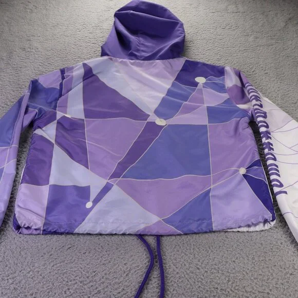 Disney Parks Tomorrowland Jacket Womens Small Purple Hooded Windbreaker - Picture 6 of 13